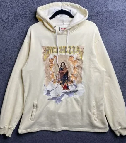 Ricchezza Pullover Hoodie Chain Stitch Embroidery Mens 3XL "Fits XL"