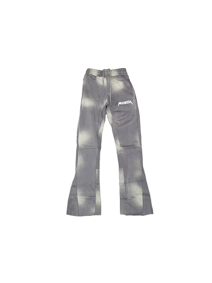 Chezza Clouded Flared Sweat Pants (Grey)