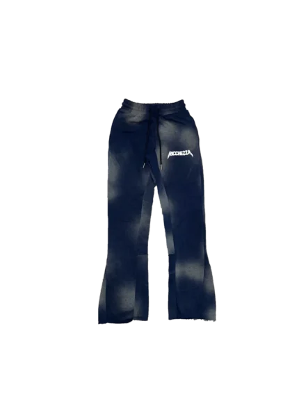 Chezza Clouded Flared Sweat Pants (Navy)