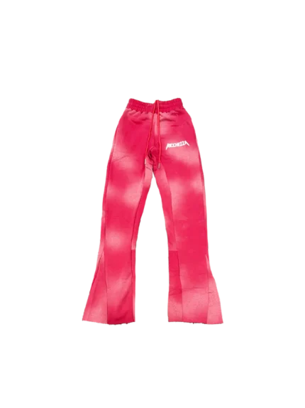 Chezza Clouded Flared Sweat Pants (Pink)